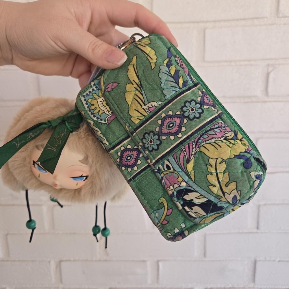 Vtg Vera Bradley Wallet Emerald Paisley 2014 As Is